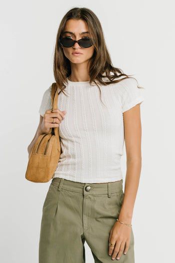 Merritt Texture Top in Cream