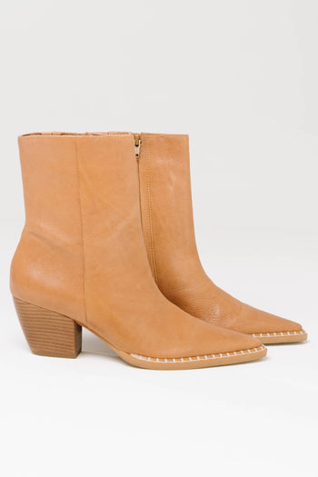 Caty Ankle Bootie in Camel