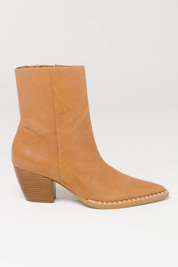 Caty Ankle Bootie in Camel