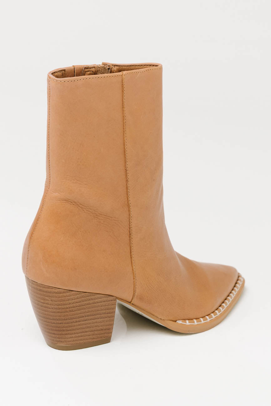 Caty Ankle Bootie in Camel