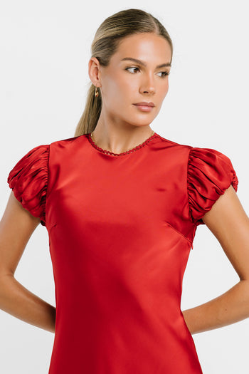 Ellianna Maxi Dress in Red-Brown