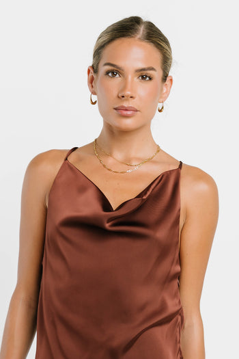 Allison Satin Maxi Dress