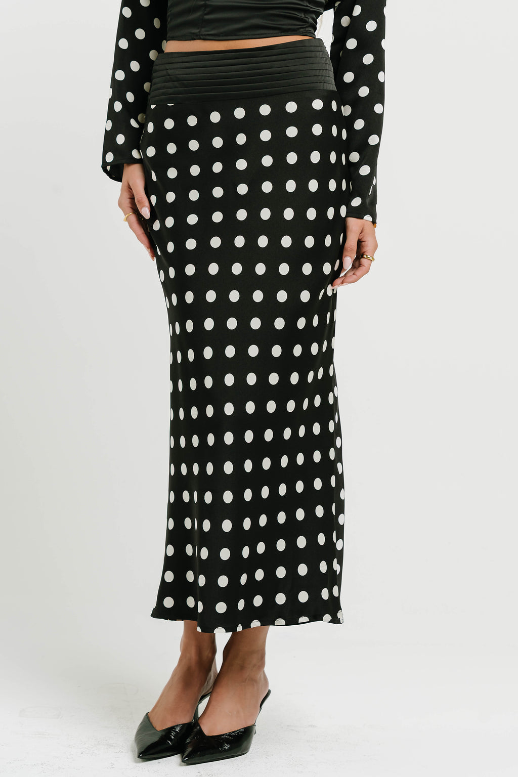 Journey Polka Dot Midi Skirt