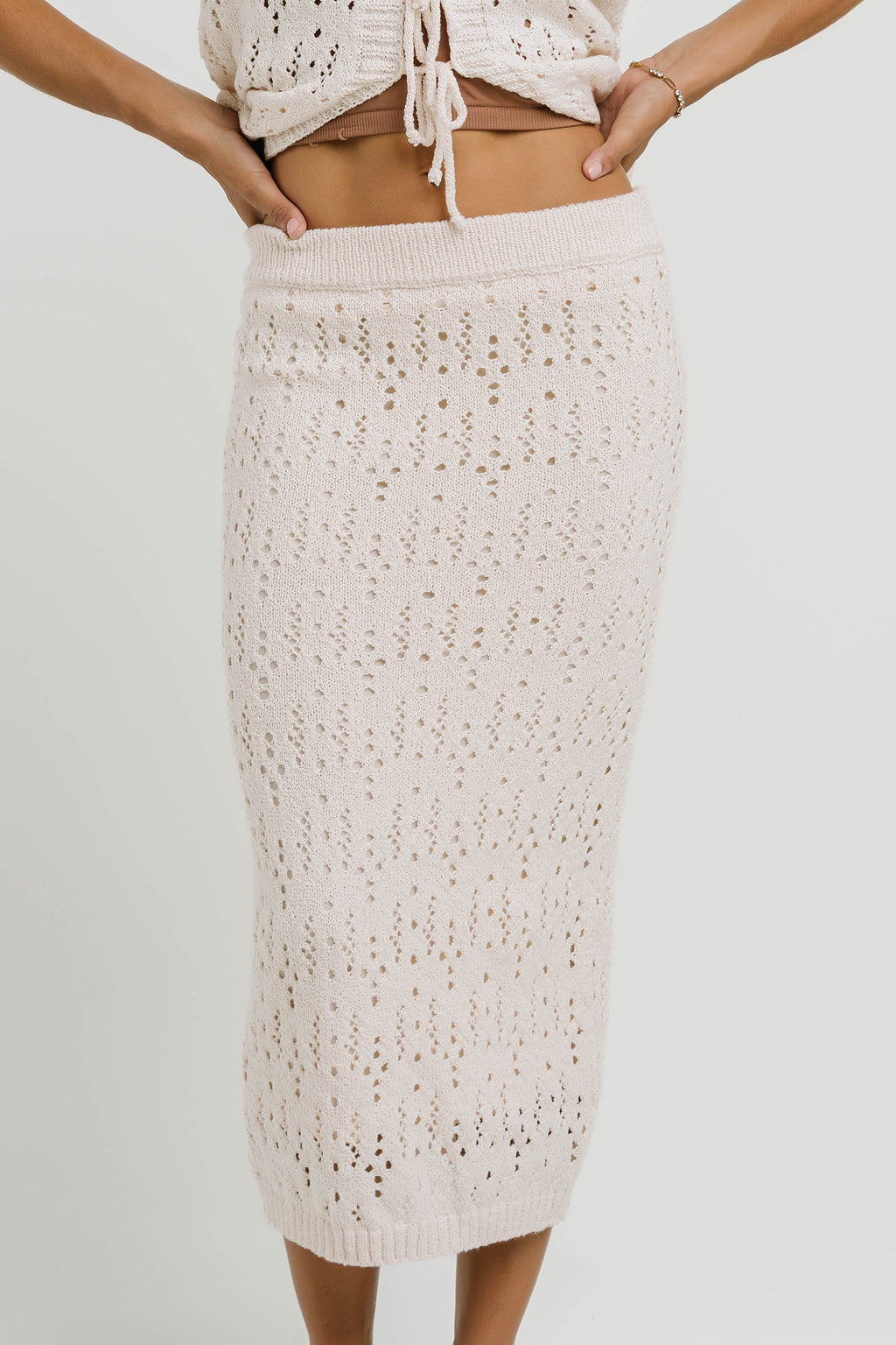 Joana Knit Skirt in Ivory