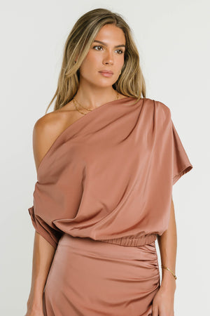 Yani Bubble Top in Mauve