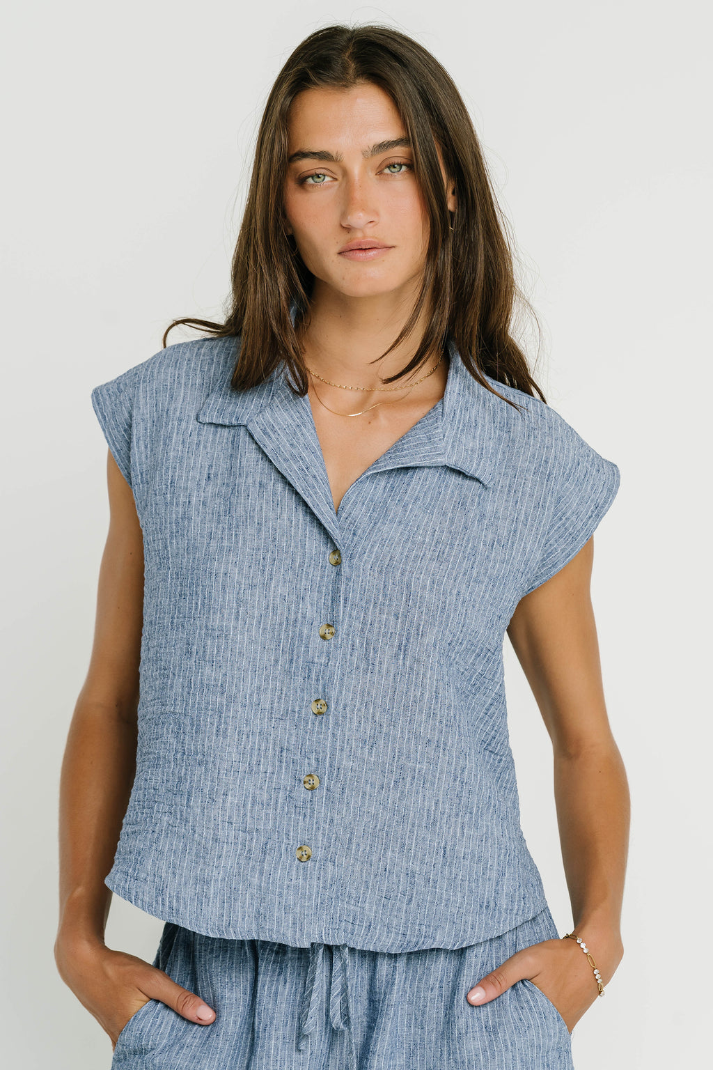Sammie Striped Button Up