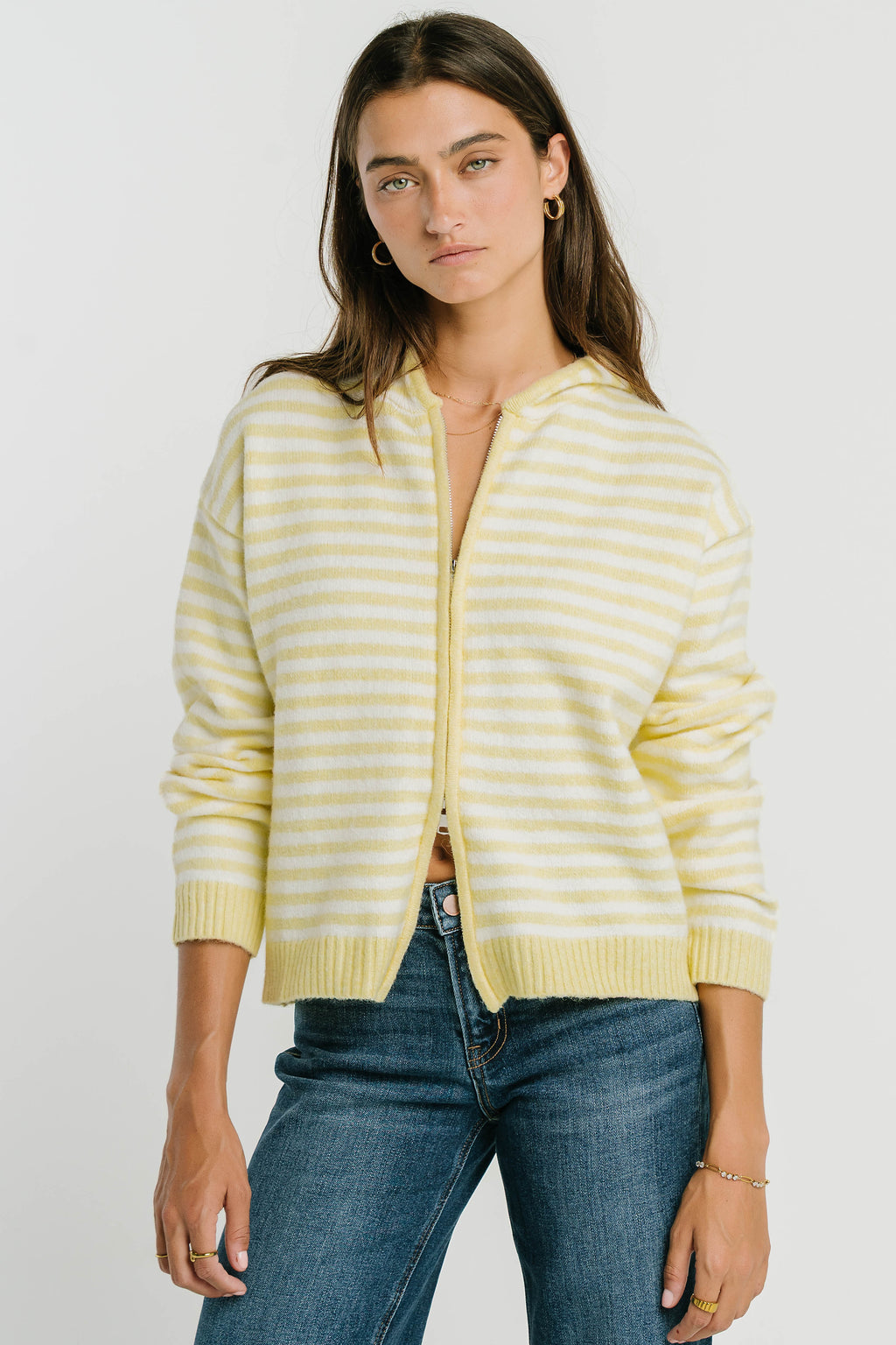 Davis Knit Jacket in Yellow