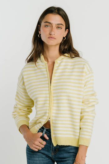 Davis Knit Jacket in Yellow