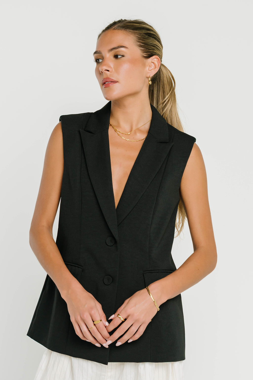 Rayna Vest in Black
