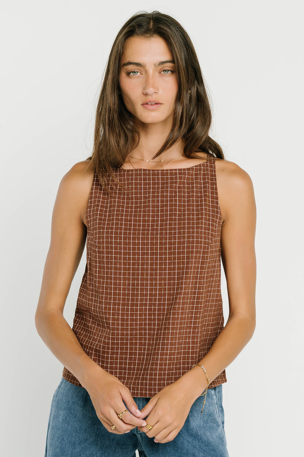 Bree Plaid Tank Top