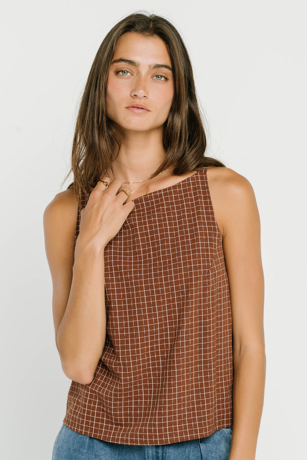Bree Plaid Tank Top