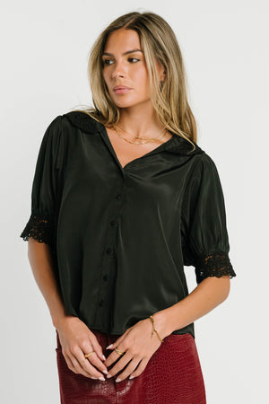 Zayne Button Up in Black