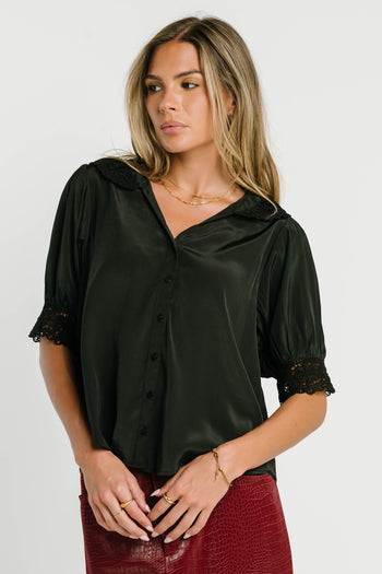 Zayne Button Up in Black