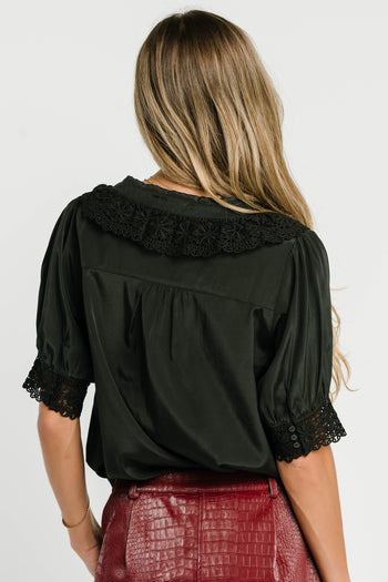 Zayne Button Up in Black