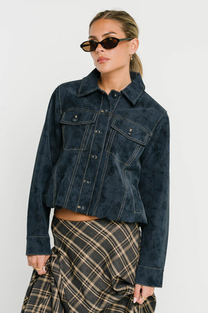 PREORDER - Mercer Contrast Suede Jacket