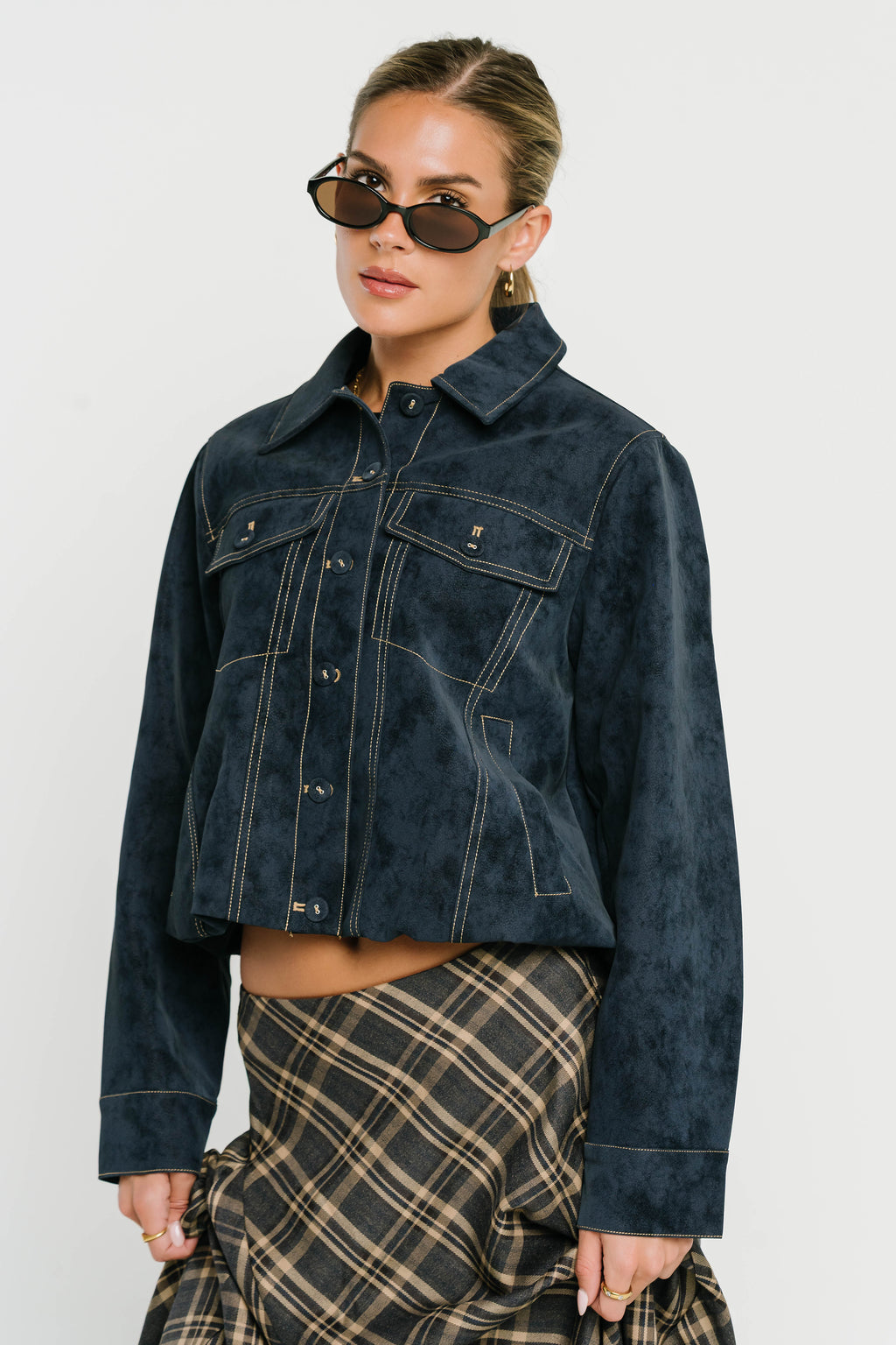 Mercer Contrast Suede Jacket