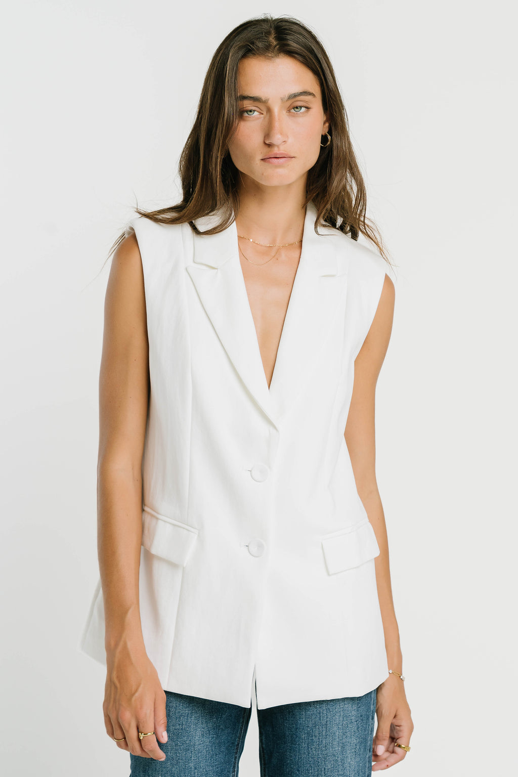 Rayna Vest in White