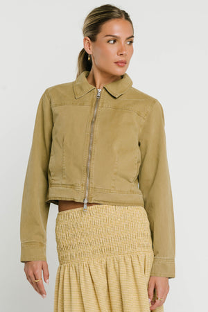 Ryder Washed Denim Cropped Jacket