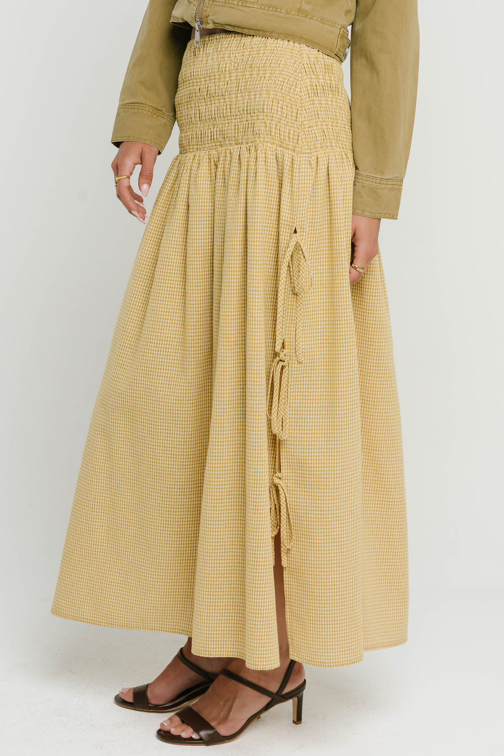 Gretta Gingham Maxi Skirt