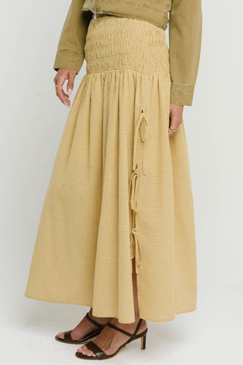 Gretta Gingham Maxi Skirt