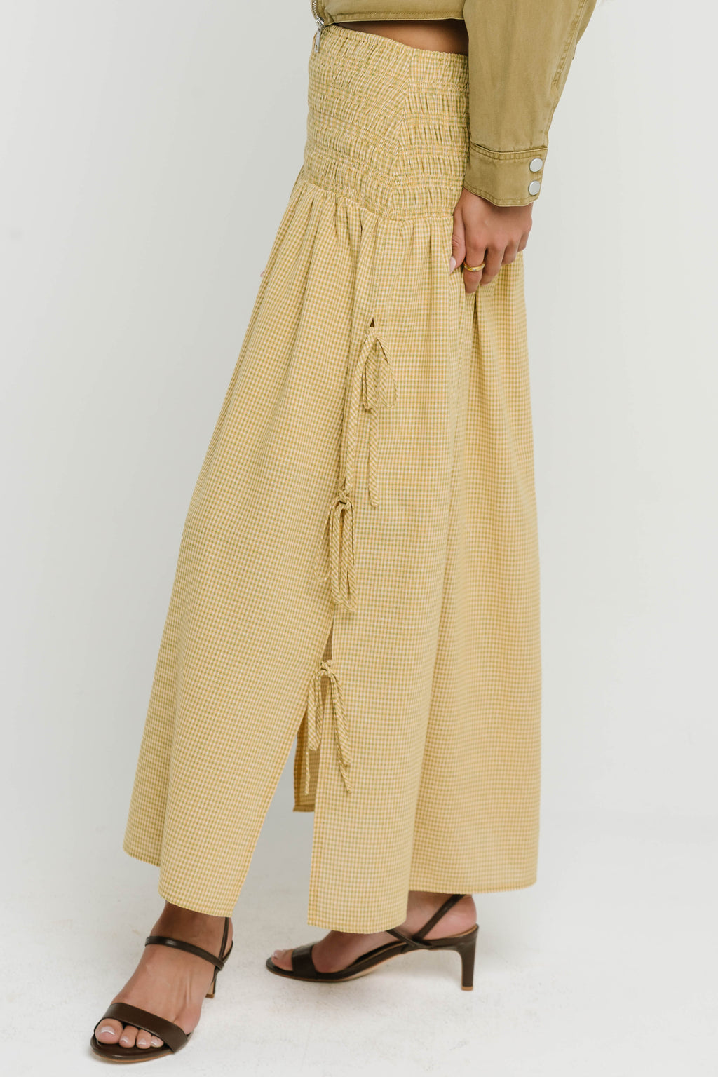 Gretta Gingham Maxi Skirt
