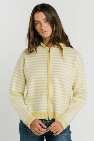 Davis Knit Jacket in Yellow