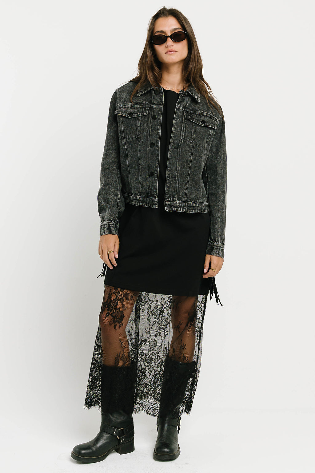Tracie T-Shirt Dress in True Black