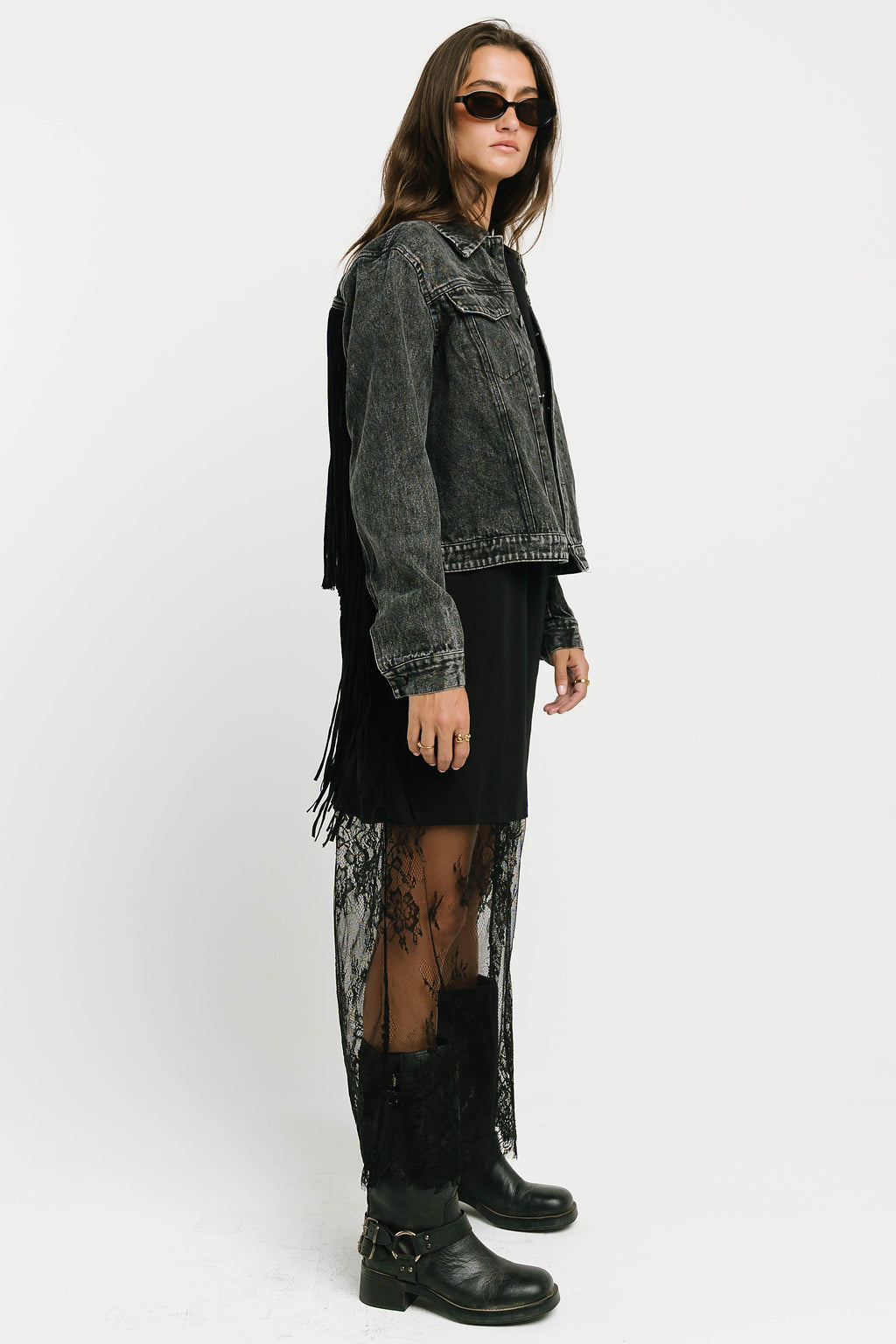 Tracie T-Shirt Dress in True Black
