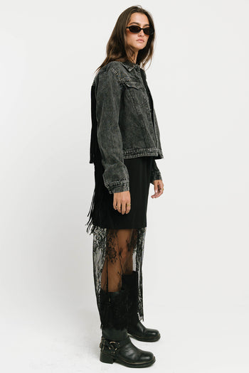 Tracie T-Shirt Dress in True Black