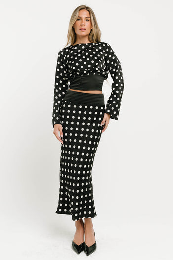 Journey Polka Dot Midi Skirt