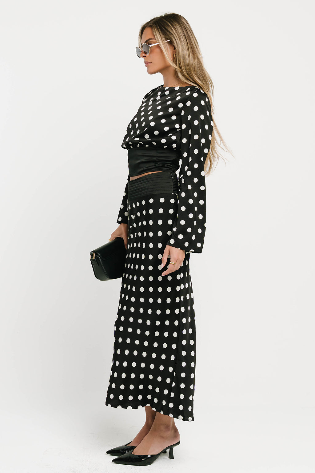 Journey Polka Dot Midi Skirt