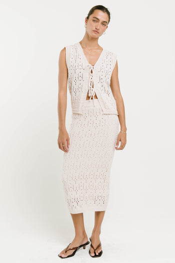 Joana Knit Skirt in Ivory
