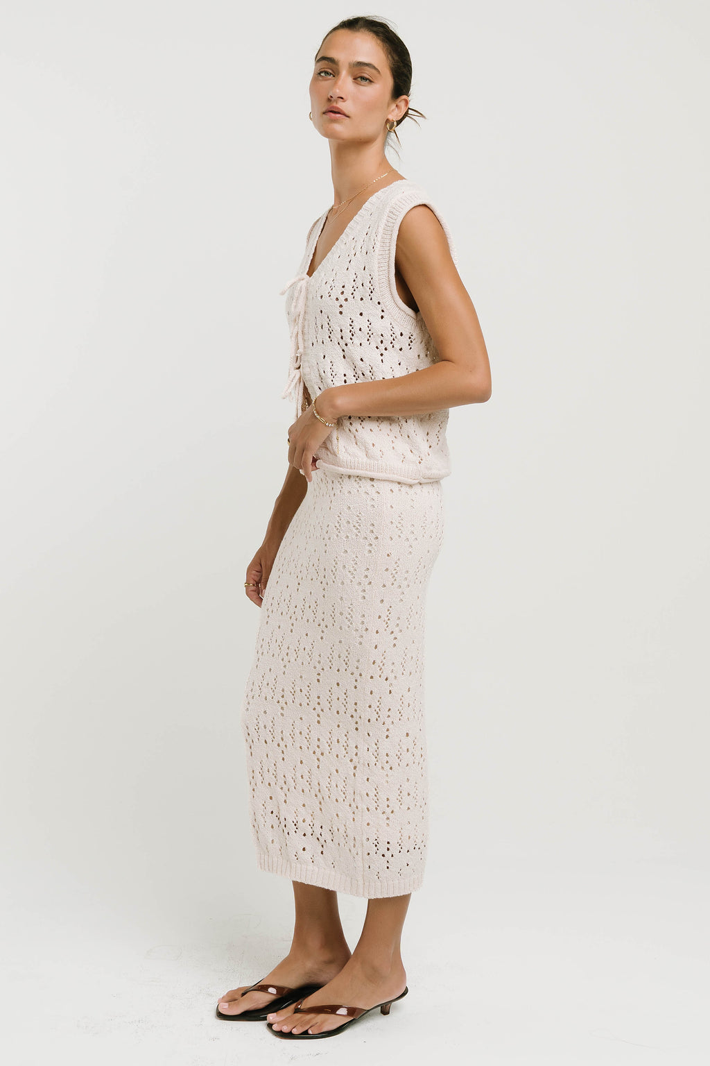 Joana Knit Skirt in Ivory