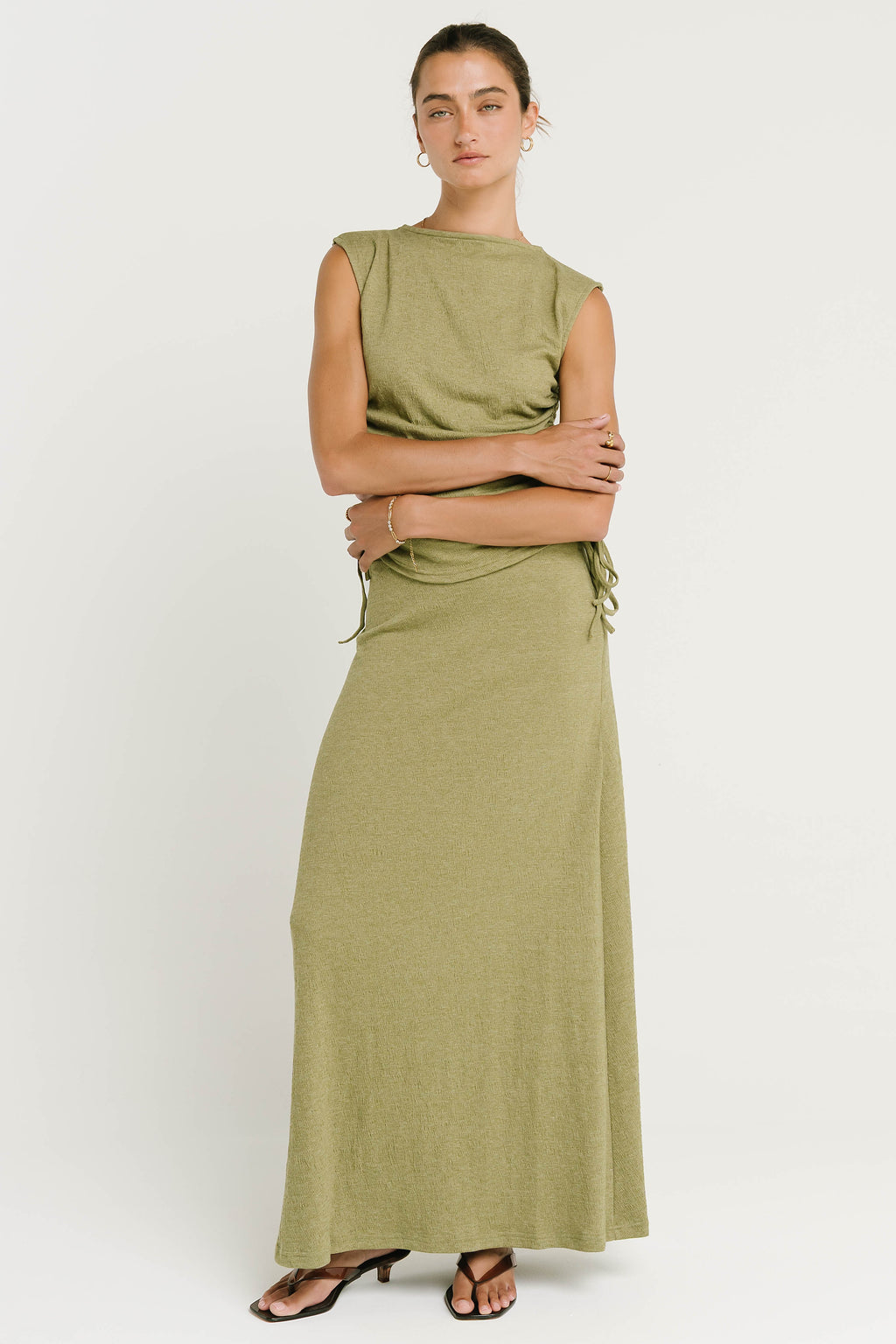 Freda Maxi Skirt in Green