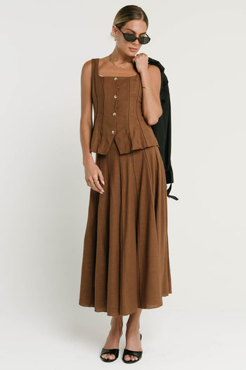 Cadence Tank Top in Brown