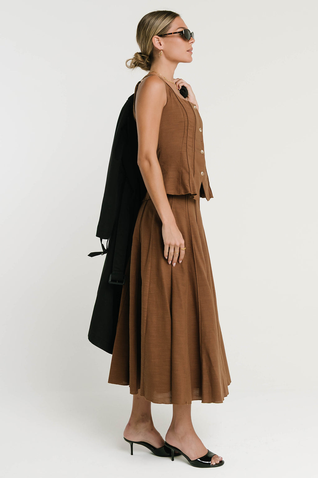 Cadence Tank Top in Brown
