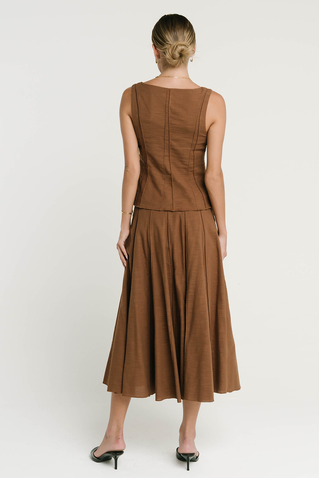 Cadence Tank Top in Brown