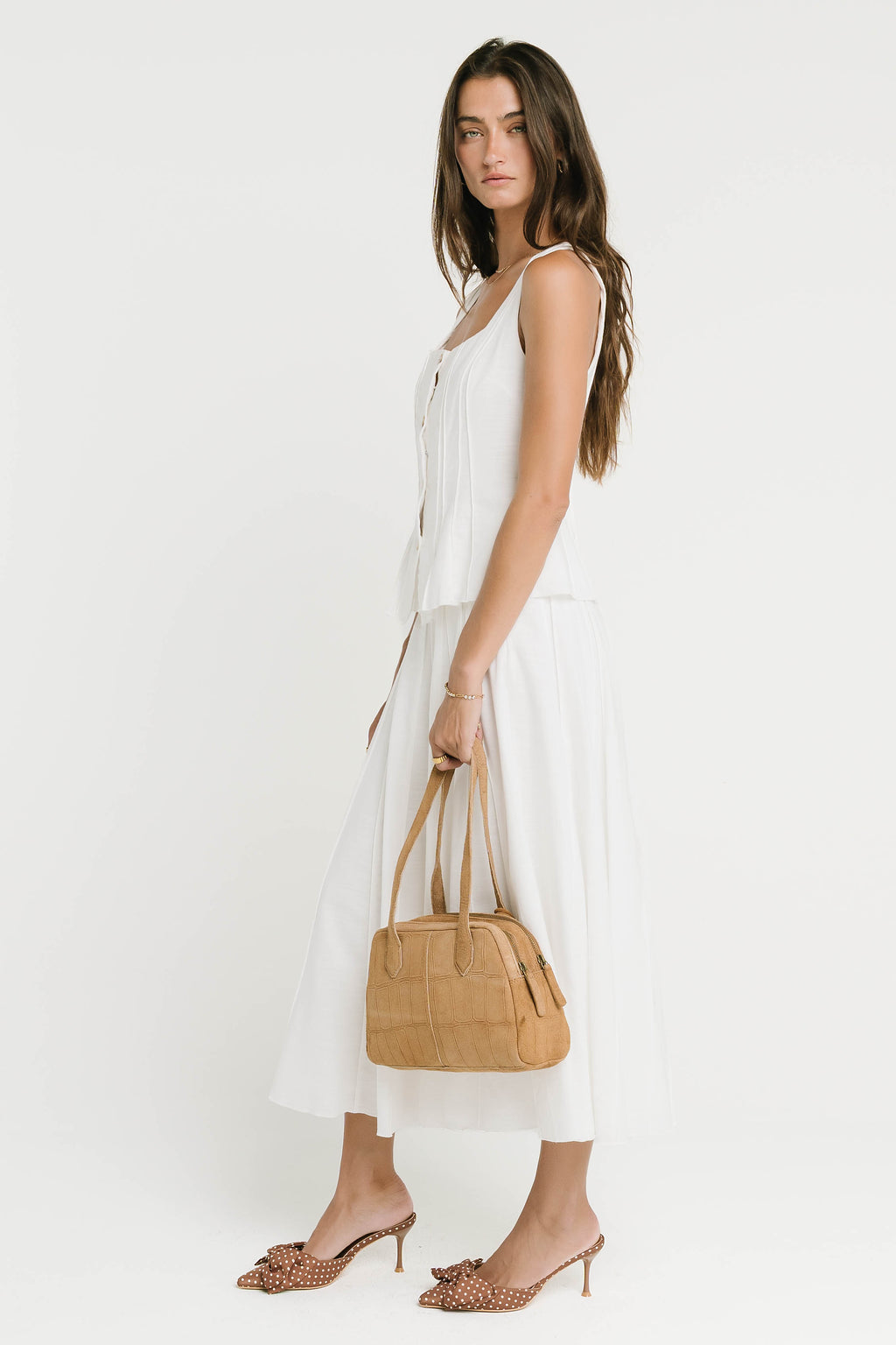 Cadence Tank Top in White