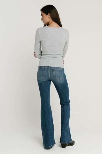 Riley Henley Top in Grey