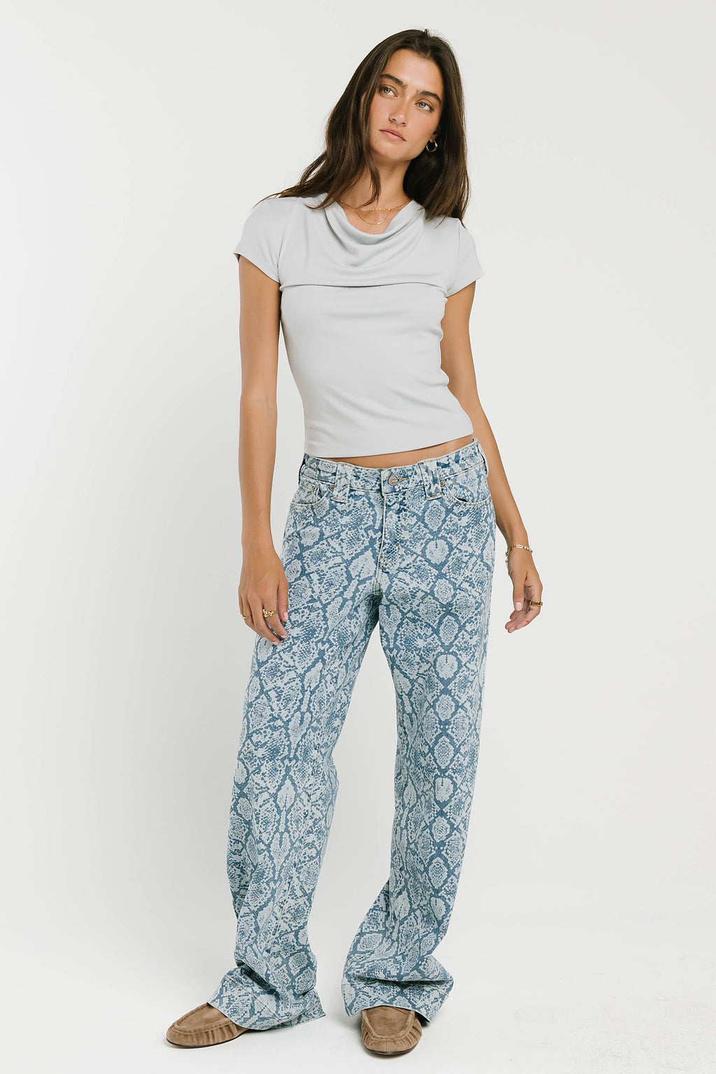Lyra Mid Rise Wide Leg Jeans