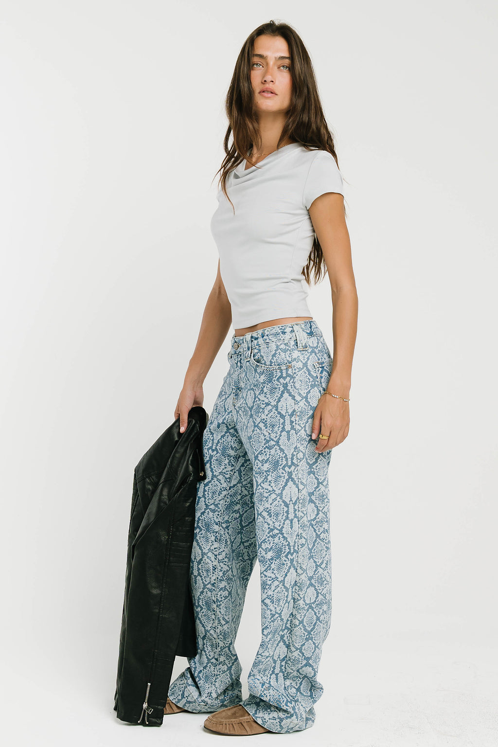 Lyra Mid Rise Wide Leg Jeans