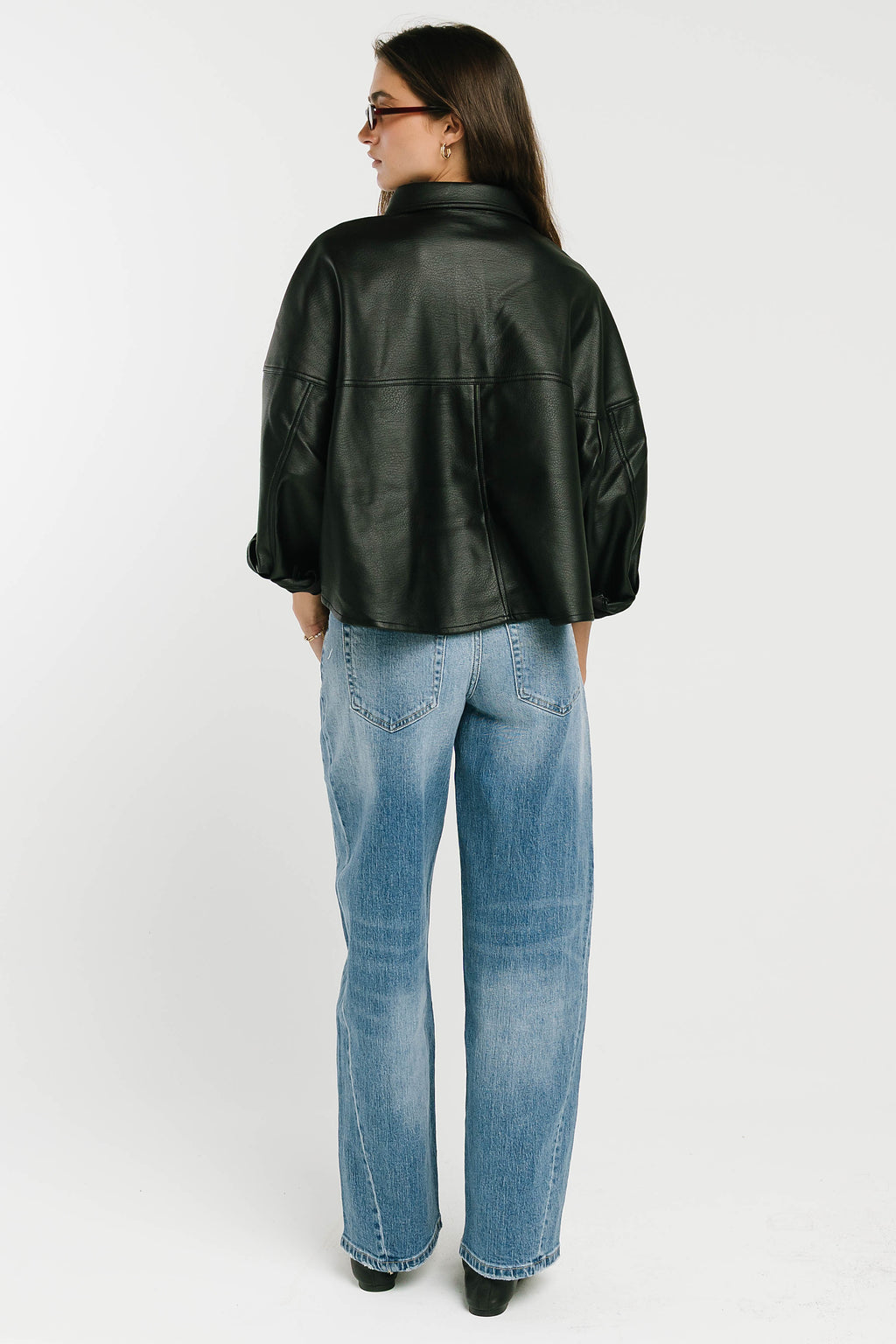 Hadley Leather Shacket