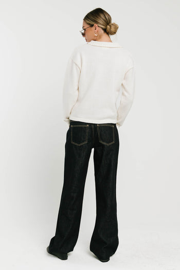 Trixie Ruffled Cardigan in Ivory - FINAL SALE