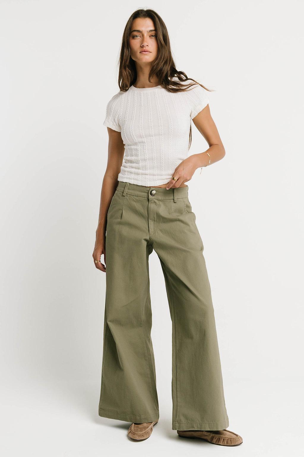 Merritt Texture Top in Cream