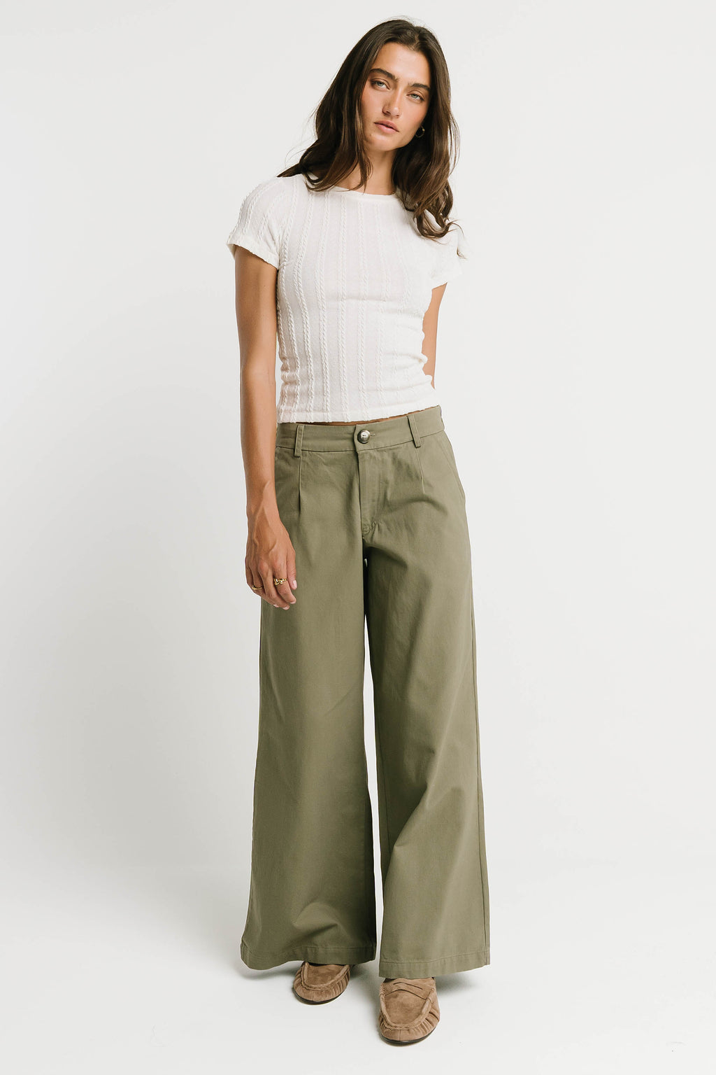 Merritt Texture Top in Cream