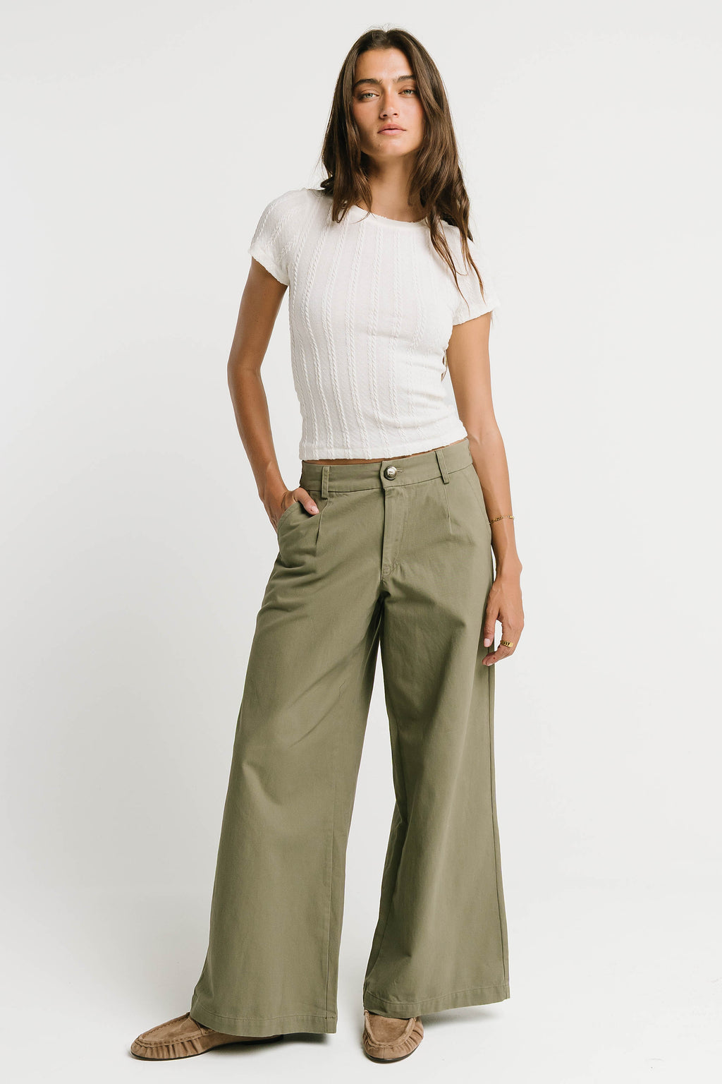 Merritt Texture Top in Cream
