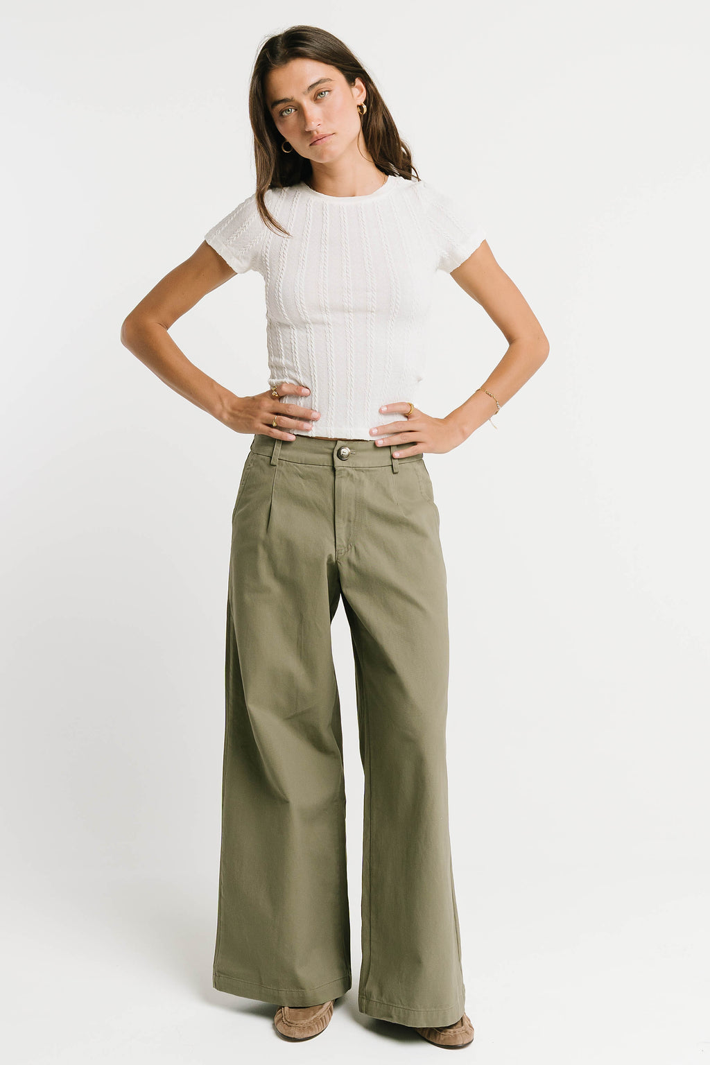 Merritt Texture Top in Cream