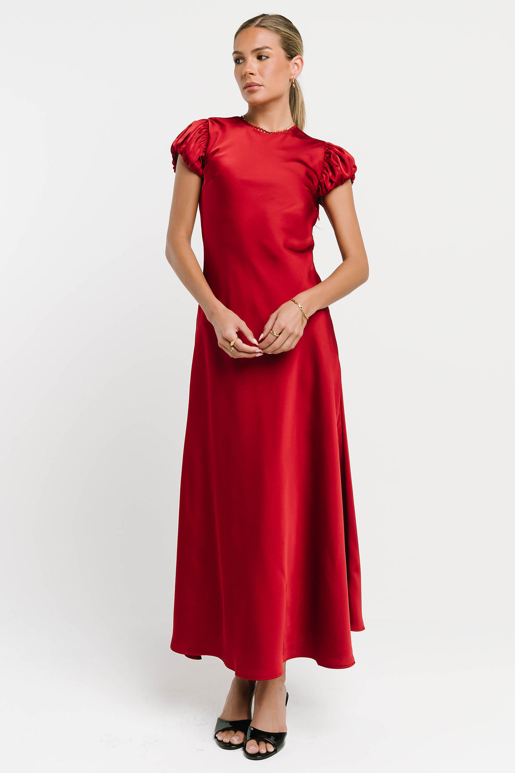 Ellianna Maxi Dress in Red-Brown