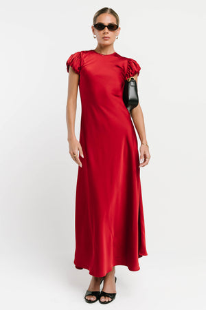 Ellianna Maxi Dress in Red-Brown