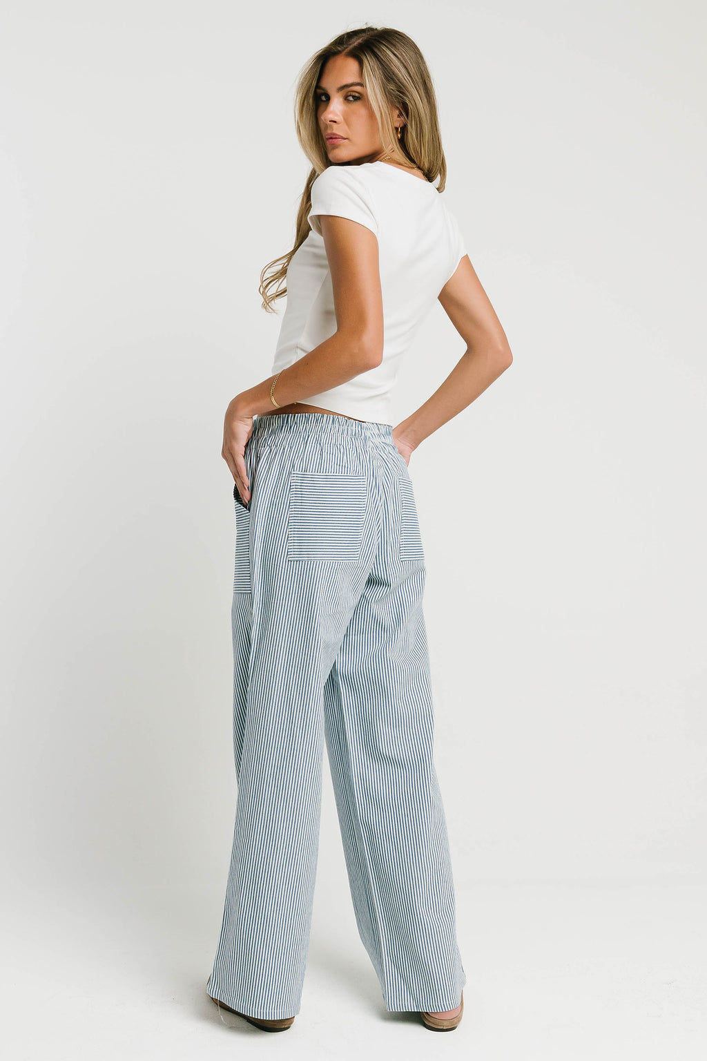 Paula Cowl Neck Top in White
